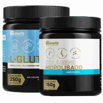 Kit Glutamina Pura 250g + Colageno 150g Growth Supplements