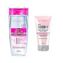 Kit Glycolic Bright Agua Micelar Gel De Limpeza Facial Gloss