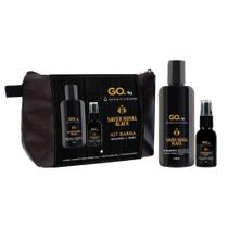 kit Go Man Saver Royal (Shampoo cabelo e barba 140ml + óleo 75g + necessaire)