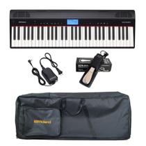 Kit Go Piano Digital GO-61P Roland com Fonte Original Capa Luxo e Pedal Sustain