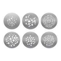 Kit Gobo GODOX, 6 peças, placa de metal redonda de 66 mm para holofotes