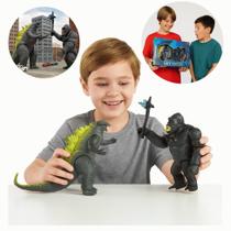 Kit Godzilla King Kong Bonecos Articulados Brinquedo Infantil Plástico Resistente