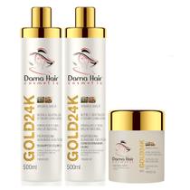 Kit Gold 24K Dama Hair Nutrição Capilar Profissional