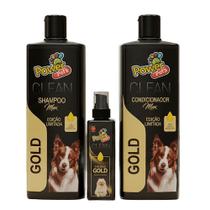 Kit Gold Max PowerPets Shampoo Colônia e Condicionador