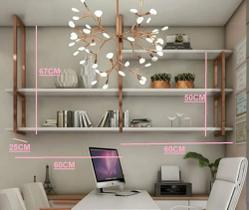 kit GOLD ROSE prateleira 140cm industrial COR ROSE GOLDE Planejado