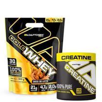 Kit Gold Whey Adaptogen Concentrado 100% Refil 900g + Creatina Adaptogen 300g Kit Gold Whey Adaptogen Concentrado 100% Refil 900g + Creatina Adaptogen 300g