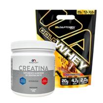 Kit Gold whey saco Adaptogen 900g e Creatina Easy nutri 300g Kit Gold whey saco Adaptogen 900g e Creatina Easy nutri 300g