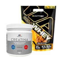 Kit Gold whey saco Adaptogen 900g e Creatina Easy nutri 300g Kit Gold whey saco Adaptogen 900g e Creatina Easy nutri 300g