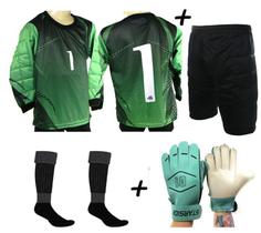 Kit Goleiro 4 x 1 Bermuda Heroes verde Infantil - Lince