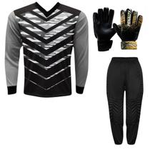 Kit Goleiro Camisa ADULTO Roma Kanga + Calça TRB + Luva Penalty