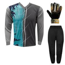 Kit Goleiro Camisa Genoa Kanga + Calça TRB + Luva Penalty