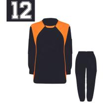 Kit Goleiro Futebol Infantil Camisa e Calça com Numero 12 - TRB