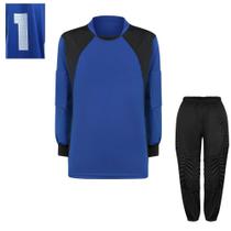 Kit Goleiro Infantil Juvenil Camisa E Calça Acolchoada Novo Modelo