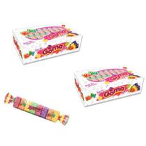 Kit Goma Jelly Rolls Formato Tubo Sabores Sortidos 2 caixas