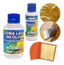 Kit Goma Laca Incolor 100Ml + Verniz Mordente 60Ml Multiuso Kit Goma Laca Incolor 100Ml + Verniz Mordente 60Ml Multiuso