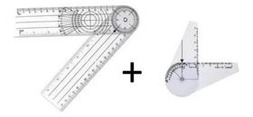 Kit Goniômetro Grande + Goniometro Dedo Trident Articulação