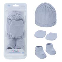 Kit Gorro Luva E Sapatinho Recém Nascido Menino Menina - Pimpolho