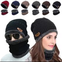 Kit Gorro Touca + Gola Cachecol Protetor Pescoço Lã Inverno Kit Gorro Touca + Gola Cachecol Protetor Pescoço Lã Inverno