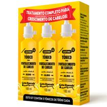 Kit Gota Dourada 3 Tônicos Alho Fortalecimento Tradicional 100ml
