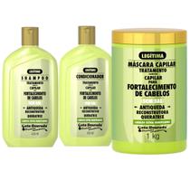 Kit Gota Dourada Antiqueda Shampoo + Condicionador 300ml + Máscara 1Kg
