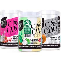 Kit Gota Dourada Cacho Perfeito Tratamento 3 Cremes Pentear Teen Coco + Pantenol 1Kg