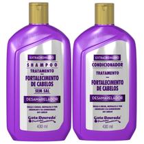 Kit Gota Dourada Fortalecimento Desamarelador Shampoo + Condicionador 430ml