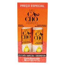 Kit Gota Dourada Meu Cacho Perfeito Óleo de Argan e Queratina Shampoo e Condicionador 300ml