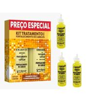 Kit Gota Dourada Shampoo e Condicionador + 3 Tônicos de Alho