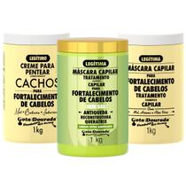 Kit Gota Dourada Trio Máscaras Tradicional Antiqueda 1Kg Kit Gota Dourada Trio Máscaras Tradicional Antiqueda 1Kg