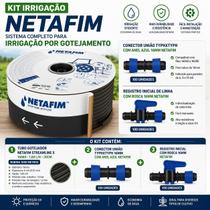 Kit Gotejamento Netafim Streamline X 20cm 1000m + Conexões Kit Gotejamento Netafim Streamline X 20cm 1000m + Conexões