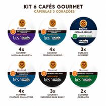 Kit Gourmet com 20 Cápsulas de Café Espresso 3 TRES Corações Kit Gourmet com 20 Cápsulas de Café Espresso 3 TRES Corações