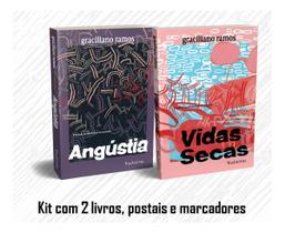 Kit - Graciliano Ramos - Vidas Secas + Angústia + Postais e Marcadores Kit - Graciliano Ramos - Vidas Secas + Angústia + Postais e Marcadores