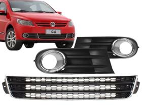 Kit Grade Central Para Para-Choque e Grade Moldura Farol De Milha Gol G5 Voyage G5 Saveiro G5 09/13 Kit Grade Central Para Para-Choque e Grade Moldura Farol De Milha Gol G5 Voyage G5 Saveiro G5 09/13