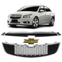 Kit Grade Cruze 2010 Até 2014 Completa Friso Cromado Com Emblema Kit Grade Cruze 2010 Até 2014 Completa Friso Cromado Com Emblema