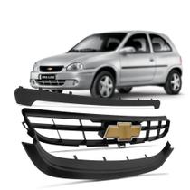 Kit Grade Dianteira Do Radiador Com Emblema Jahu Corsa 2001 A 2010 Kit1051