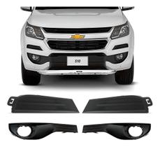 Kit Grade Farol Milha Dianteiro S10 2017 2018 2019 2020 Preto Ambos Os Lados