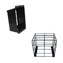 Kit Grade Interfone Com Grade Câmera Quadrada Preto E Branco