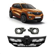 Kit Grade para Renault Kwid 2017 A 2022 Com Friso Cromado Kit Grade para Renault Kwid 2017 A 2022 Com Friso Cromado