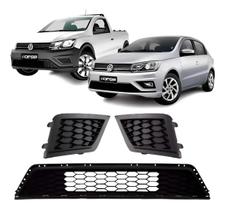 Kit Grade Parachoque Dianteiro Gol G8 Saveiro G7 Sem Furo Kit Grade Parachoque Dianteiro Gol G8 Saveiro G7 Sem Furo