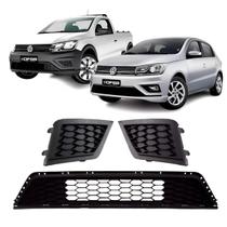 Kit Grade Parachoque Dianteiro Gol G8 Saveiro G7 Sem Furo Kit Grade Parachoque Dianteiro Gol G8 Saveiro G7 Sem Furo