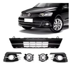 Kit Grade Parachoque Dianteiro Gol Voyage G7 Cromado C Milha Preto Com Milha Kit Grade Parachoque Dianteiro Gol Voyage G7 Cromado C Milha Preto Com Milha
