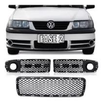 Kit Grade Parachoque Milha Gol G3 2003 2004 2005 Fase 2 Furo