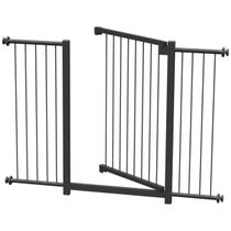 Kit Grade Portão Pet Bebê Divisor Corredor Montagens 68 CM 70 85 90 105 108 CM PRETO