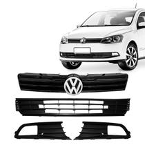 Kit Grade Superior Com Emblema Cromado/parachoque Central/laterais Com Milha Gol Voyage Saveiro G6 Até 2016