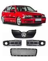 Kit grade superior com emblema e grades inferiores gol g3 fase 2 2003 a 2005