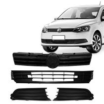 Kit Grade Superior Com Emblema Preto/parachoque Central/laterais Sem Milha Gol Voyage Saveiro G6 Até 2016