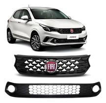 Kit Grades Dianteira Fiat Argo 2017 2018 2019 2020 2021 Preto Milha Com Furo Kit Grades Dianteira Fiat Argo 2017 2018 2019 2020 2021 Preto Milha Com Furo