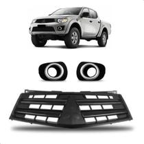 Kit Grades L200 Triton 2012 2013 Cinza Escuro Com Molduras Kit Grades L200 Triton 2012 2013 Cinza Escuro Com Molduras