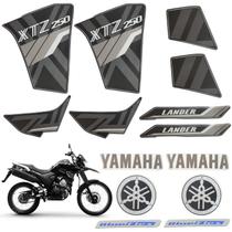 Kit Gráfico Adesivo Completo Xtz 250 Lander 2021 2022 Preto