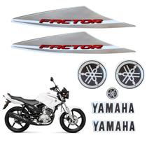 Kit Gráfico Adesivo Completo Ybr Factor 125 2014 Branco